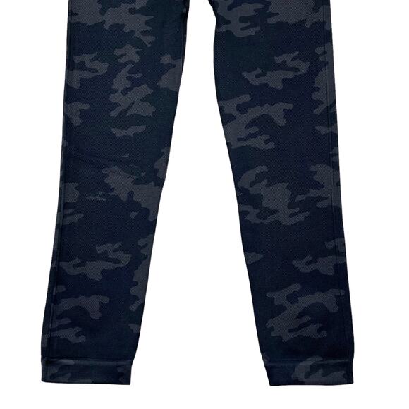 Spanx Cropped Lamn Legging Sz S Black Camo High Waisted Shaping Pull On Stretch - Picture 4 of 9